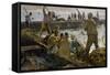 Slaughter of Tuna, Painting by Antonino Leto (1844-1913)-null-Framed Stretched Canvas