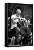 Slava Rostropovich Playing the Cello on a Stage-null-Framed Stretched Canvas