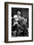 Slava Rostropovich Playing the Cello on a Stage-null-Framed Photographic Print