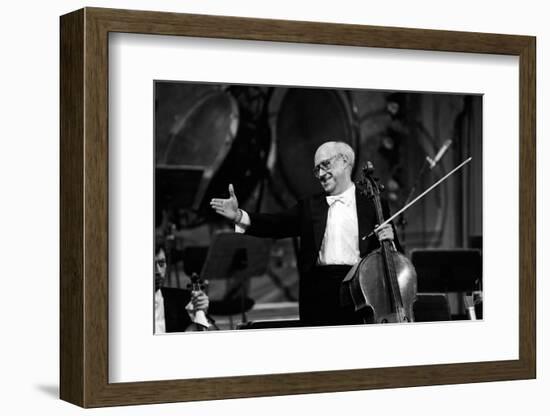 Slava Rostropovich Thanking the Public-null-Framed Photographic Print