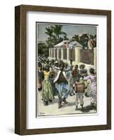 Slavery Emancipation Festival in Barbados, C1880-null-Framed Giclee Print