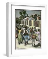 Slavery Emancipation Festival in Barbados, C1880-null-Framed Giclee Print