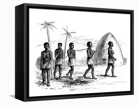 Slavery in Central Africa: Fettering of Slaves-null-Framed Stretched Canvas