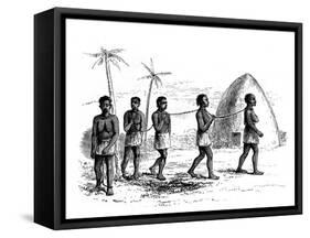 Slavery in Central Africa: Fettering of Slaves-null-Framed Stretched Canvas