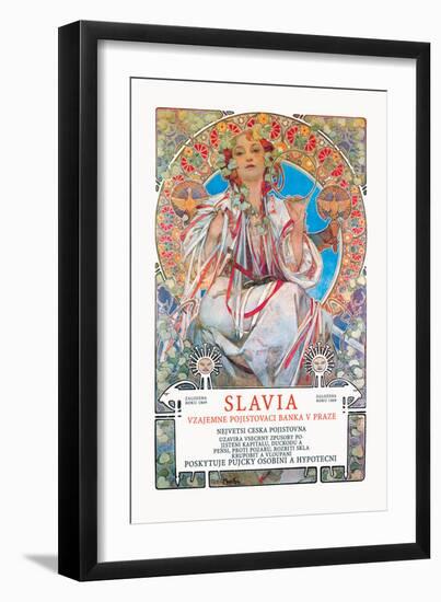 Slavia Insurance Company-Alphonse Mucha-Framed Art Print