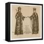 Slavic Princes in Costume as the Emperor and Empress of Costantinople-Raphael Jacquemin-Framed Stretched Canvas