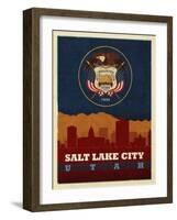 SLC flag-Red Atlas Designs-Framed Giclee Print