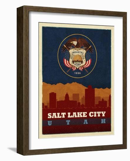 SLC flag-Red Atlas Designs-Framed Giclee Print