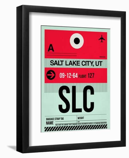 SLC Salt Lake City Luggage Tag I-NaxArt-Framed Art Print