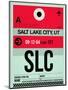 SLC Salt Lake City Luggage Tag I-NaxArt-Mounted Art Print