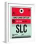 SLC Salt Lake City Luggage Tag I-NaxArt-Framed Art Print