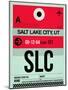 SLC Salt Lake City Luggage Tag I-NaxArt-Mounted Art Print