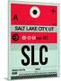 SLC Salt Lake City Luggage Tag I-NaxArt-Mounted Art Print