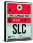 SLC Salt Lake City Luggage Tag I-NaxArt-Framed Stretched Canvas