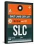 SLC Salt Lake City Luggage Tag II-NaxArt-Framed Stretched Canvas
