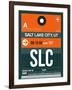 SLC Salt Lake City Luggage Tag II-NaxArt-Framed Art Print