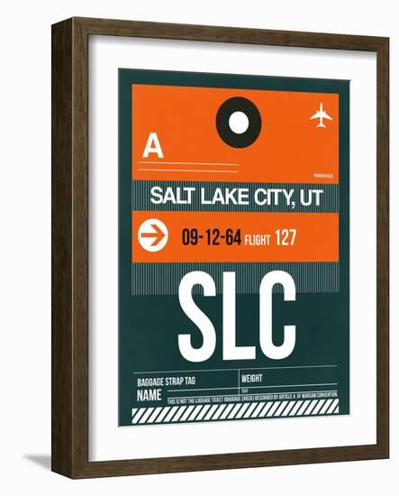 SLC Salt Lake City Luggage Tag II-NaxArt-Framed Art Print