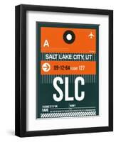 SLC Salt Lake City Luggage Tag II-NaxArt-Framed Art Print