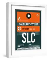 SLC Salt Lake City Luggage Tag II-NaxArt-Framed Art Print