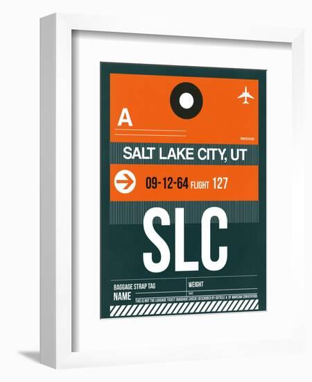 SLC Salt Lake City Luggage Tag II-NaxArt-Framed Art Print