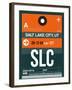 SLC Salt Lake City Luggage Tag II-NaxArt-Framed Art Print