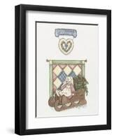 Sled Bunny-Debbie McMaster-Framed Premium Giclee Print
