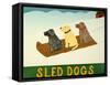 Sled Dogs-Stephen Huneck-Framed Stretched Canvas