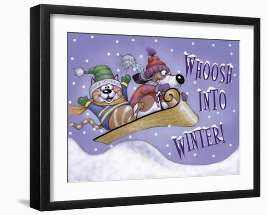 Sled Party-Margaret Wilson-Framed Giclee Print