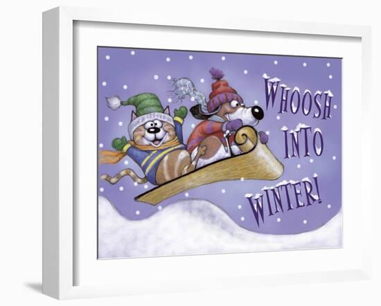 Sled Party-Margaret Wilson-Framed Giclee Print