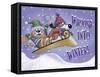 Sled Party-Margaret Wilson-Framed Stretched Canvas