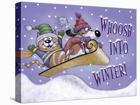 Sled Party-Margaret Wilson-Stretched Canvas