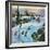 "Sledding by Sunset," December 18, 1948-John Falter-Framed Giclee Print