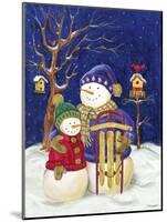 Sledding Duo-Todd Williams-Mounted Art Print