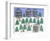 Sledding in the Pines-Gordon Barker-Framed Giclee Print