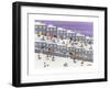 Sledding in the Streets-Gordon Barker-Framed Premium Giclee Print