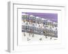 Sledding in the Streets-Gordon Barker-Framed Premium Giclee Print