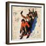 Sledding Montage 2-null-Framed Giclee Print