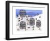 Sledding on Pine Hill-Gordon Barker-Framed Giclee Print