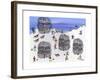 Sledding on Pine Hill-Gordon Barker-Framed Giclee Print