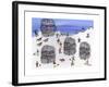 Sledding on Pine Hill-Gordon Barker-Framed Giclee Print