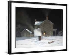 Sledding Party-Jerry Cable-Framed Giclee Print