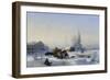 Sledge on Ice (Winter in a Former Wine Village), 1849-Leo Lagorio-Framed Giclee Print