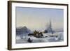 Sledge on Ice (Winter in a Former Wine Village), 1849-Leo Lagorio-Framed Giclee Print