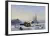 Sledge on Ice (Winter in a Former Wine Village), 1849-Leo Lagorio-Framed Giclee Print