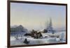 Sledge on Ice (Winter in a Former Wine Village), 1849-Leo Lagorio-Framed Giclee Print