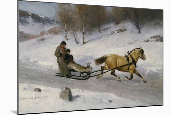 Sledge Ride, 1889-Axel Hjalmar Ender-Mounted Giclee Print