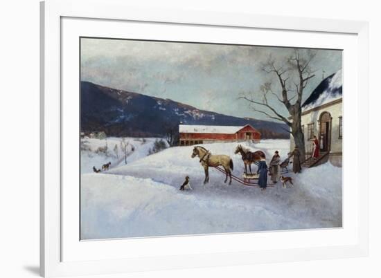 Sledge Ride from Farm Yard-Axel Hjalmar Ender-Framed Giclee Print