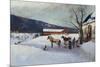 Sledge Ride from Farm Yard-Axel Hjalmar Ender-Mounted Giclee Print