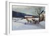 Sledge Ride from Farm Yard-Axel Hjalmar Ender-Framed Giclee Print