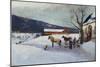 Sledge Ride from Farm Yard-Axel Hjalmar Ender-Mounted Giclee Print